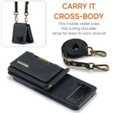 Peňaženkové kožené puzdro DG.MING M2 na Samsung Galaxy Z Flip4 - Čierna