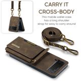 Peňaženkové kožené puzdro DG.MING M2 na Samsung Galaxy Z Flip4 - Kávová