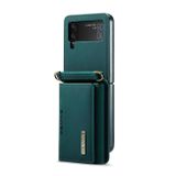 Peňaženkové kožené puzdro DG.MING M2 na Samsung Galaxy Z Flip4 - Zelená