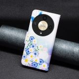 Peňaženkové kožené puzdro Colored na Honor Magic6 Lite - Modrý motýľ