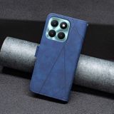 Peňaženkové kožené puzdro Rhombus na Honor X6a - Modrá
