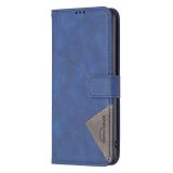Peňaženkové kožené puzdro Buckle na Honor Magic6 Lite - Modrá