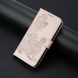 Peňaženkové kožené puzdro Datura Flower na Moto G84 - Ružovo zlatá