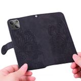Peňaženkové kožené puzdro Butterflies na iPhone 15 - Čierna