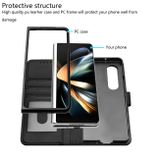 Peňaženkové kožené puzdro Datura na Samsung Galaxy Z Fold4 - Čierna
