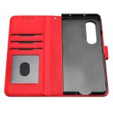 Peňaženkové kožené puzdro Datura na Samsung Galaxy Z Fold4 - Červená