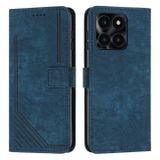 Peňaženkové kožené puzdro Stripe na Honor X6a - Modrá