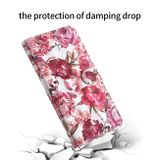 Peňaženkové kožené puzdro na Xiaomi Mi Note 10 - Red Flowers