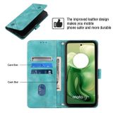 Peňaženkové kožené puzdro Embossed na Motorola Moto G04/ G24 - Zelená
