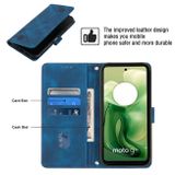 Peňaženkové kožené puzdro Embossed na Motorola Moto G04/ G24 - Modrá