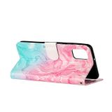 Peňaženkové kožené puzdro na Samsung Galaxy A31 - Pink Green Marble