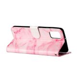 Peňaženkové kožené puzdro na Samsung Galaxy A31 - Pink Marble