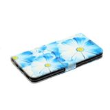 Peňaženkové kožené puzdro na Samsung Galaxy A31 - Blue Flower