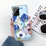 Gumený kryt na Samsung Galaxy Note 20 Ultra - Blue White Roses
