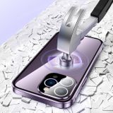 Gumený kryt Double-buckle Tempered Glass na iPhone 13 Pro Max - Fialová