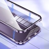 Gumený kryt Double-buckle Tempered Glass na iPhone 13 Pro Max - Modrá