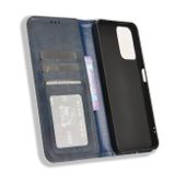 Peňaženkové kožené puzdro Buckle na Motorola Moto G34 5G - Modrá