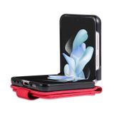 Peňaženkové kožené puzdro AZNS Calf na Samsung Galaxy Z Flip4 - Červená