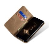 Peňaženkové kožené puzdro Denim na Xiaomi Redmi Note 13 4G - Khaki