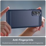 Gumený kryt Brushed Texture na Samsung Galaxy A05s - Modrá