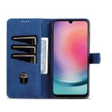 Peňaženkové kožené puzdro AZNS Skin Feel na Samsung Galaxy A05s - Modrá