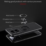 Gumený kryt METAL RING na Xiaomi 14 - Čierna a modrá