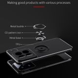 Gumený kryt METAL RING na Xiaomi 14 Pro - Čierna a červená