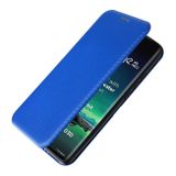 Peňaženkové Carbon puzdro na Motorola Edge 40 Neo - Modrá