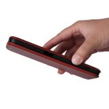 Peňaženkové kožené puzdro Carbon na Motorola Moto G34 G5 - Červená