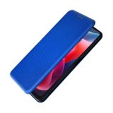 Peňaženkové kožené puzdro Carbon na Motorola Moto G04/ G24 - Modrá