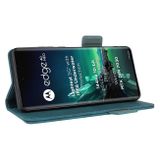Peňaženkové kožené puzdro Magnetic Clasp na Motorola Edge 40 Neo - Zelená