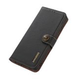 Peňaženkové kožené puzdro KHAZNEH Custer na Xiaomi Redmi 13C - Čierna