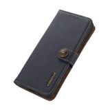 Peňaženkové kožené puzdro KHAZNEH Custer na Xiaomi Redmi 13C - Modrá