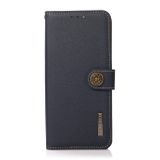 Peňaženkové kožené puzdro KHAZNEH Custer na Xiaomi 14 Pro/Ultra - Modrá
