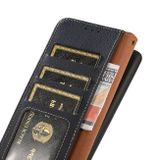 Peňaženkové kožené puzdro KHAZNEH Custer na Xiaomi 14 - Modrá