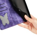 Peňaženkové kožené puzdro Butterfly Cat na Xiaomi 14 Pro - Fialová
