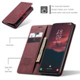 Multifunkčné peňaženkové puzdro CaseMe Flip na Samsung Galaxy S24 5G - Vínovo červená