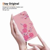 Peňaženkové kožené puzdro Crystal Drawing na Motorola Edge 40 Pro - Cherry Blossoms