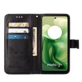 Peňaženkové kožené puzdro Butterfly na Motorola Moto G04/ G24 - Čierna