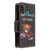 Peňaženkové kožené puzdro na Honor 9X Lite - Bear