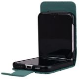 Peňaženkové kožené puzdro Business na Samsung Galaxy Z Flip4 - Zelená