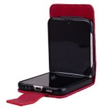 Peňaženkové kožené puzdro Business na Samsung Galaxy Z Flip4 - Červená