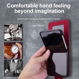 Peňaženkové kožené puzdro Business na Samsung Galaxy Z Flip4 - Červená