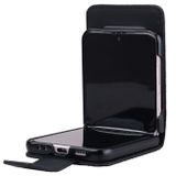 Peňaženkové kožené puzdro Business na Samsung Galaxy Z Flip4 - Čierna