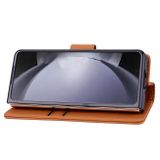 Peňaženkové kožené puzdro Diamond na Samsung Galaxy Z Fold4 - Hnedá