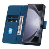 Peňaženkové kožené puzdro Diamond na Samsung Galaxy Z Fold4 - Modrá