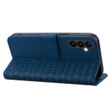 Peňaženkové kožené puzdro Diamond Buckle na Galaxy A35 5G - Kráľovská modrá