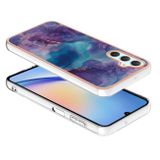 Gumený kryt Electroplating na Samsung Galaxy A25 5G – Modro fialová