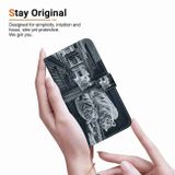 Peňaženkové kožené puzdro Crystal Drawing na Samsung Galaxy S24 5G - Cat Tiger Reflection