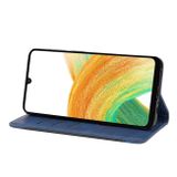 Peňaženkové kožené puzdro Skin Feel Splicing na Samsung Galaxy A05s - Modrá